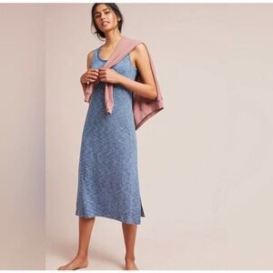 ANTHROPOLOGIE Sat Sun Giona Sleeveless Blue Dress SZ XS